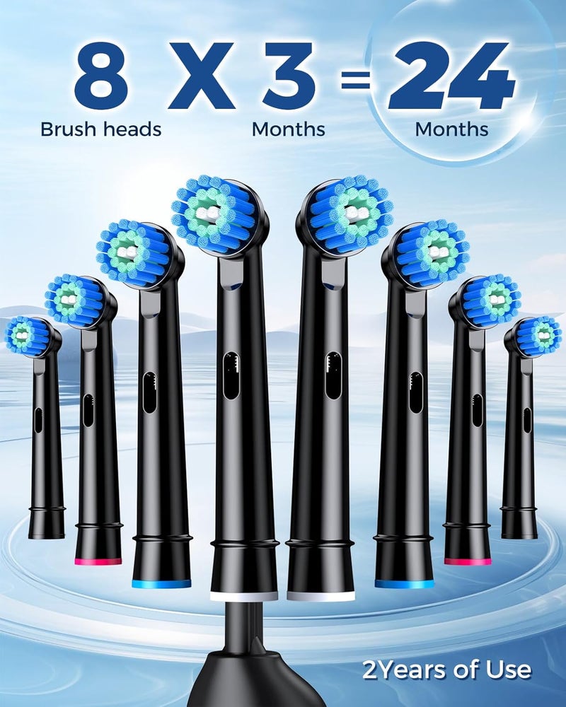 TEETHEORY Rotating Electric Toothbrush for Adults with 8 Brush Heads, Sensitive Gum Care Electric Toothbrush with 3 Modes and 2 Min Smart Timer, Rechargeable Last 60 Days - Image 5